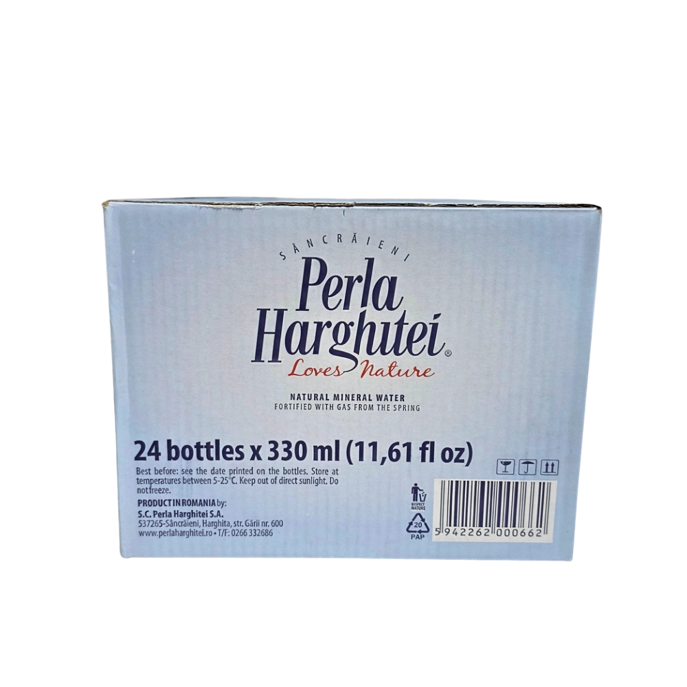 Apă minerală carbogazoasă Perla Harghitei, 330ml, sticlă - imagine 3