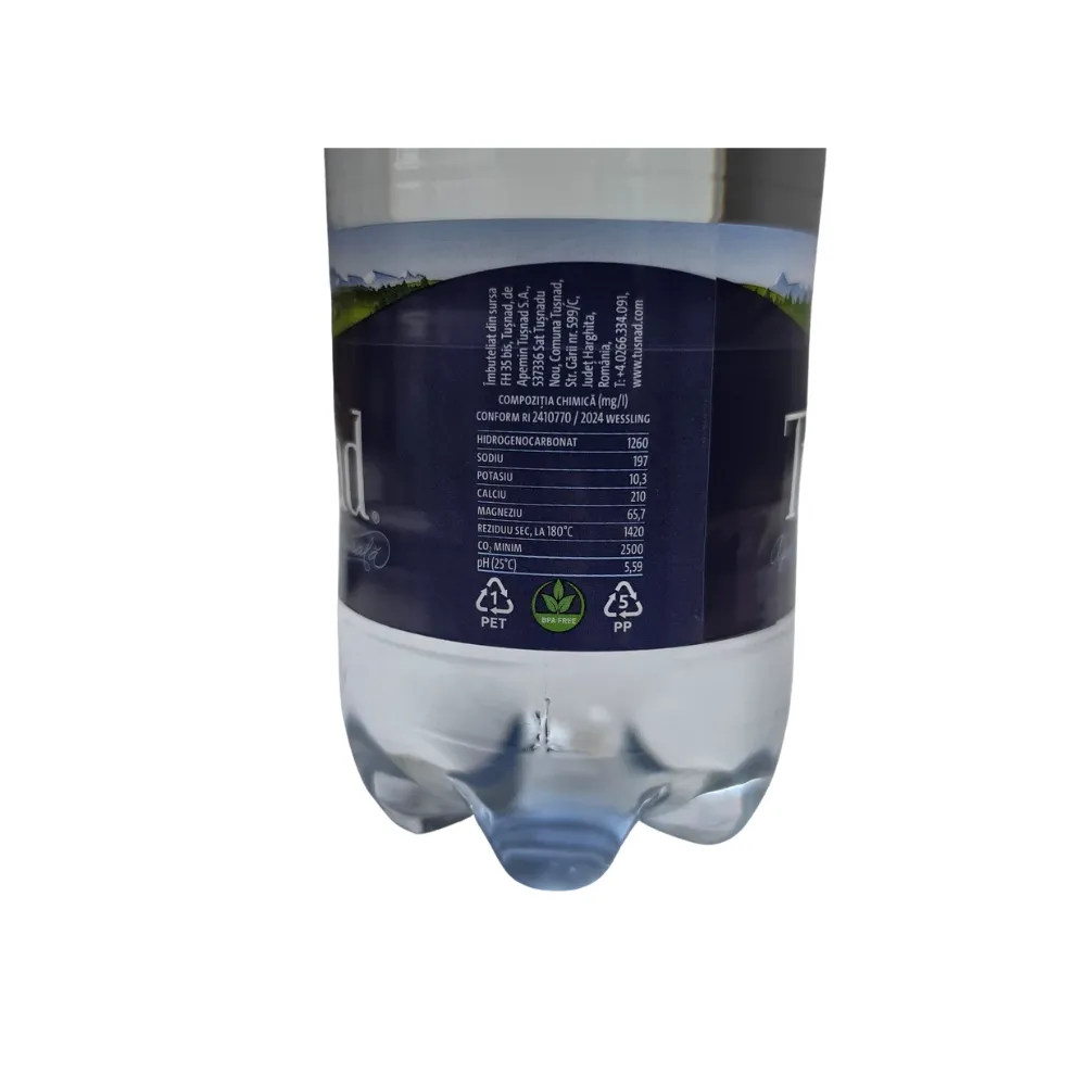 Etichetă Tusnad apa minerala carbogazoasa 0.5L PET