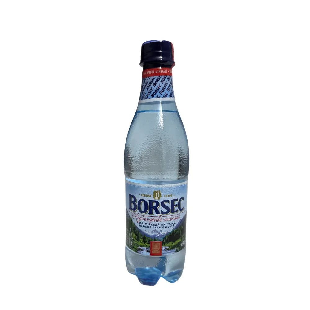 Borsec apă carbogazoasă 0.5L PET – sticlă apă minerală naturală