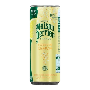 Perrier Lemon 250ml – apă carbogazoasă, doză cu lămâie