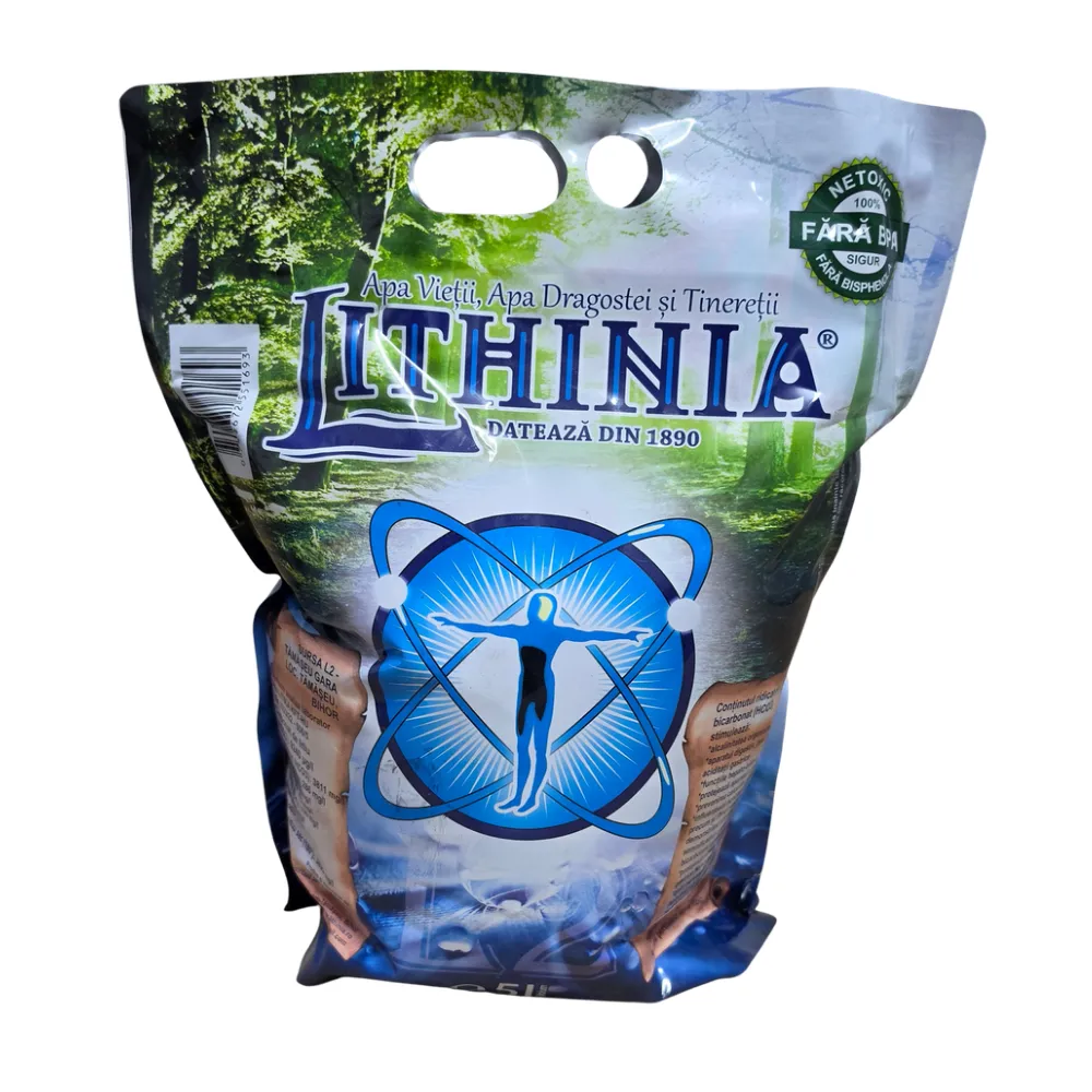 Apă de izvor Lithinia 5L vedere spate