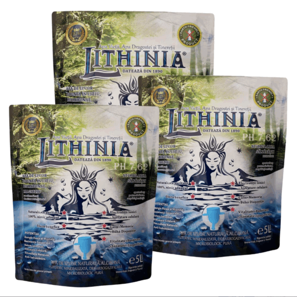 Apă de izvor naturală alcalină Lithinia, 15L, Bag