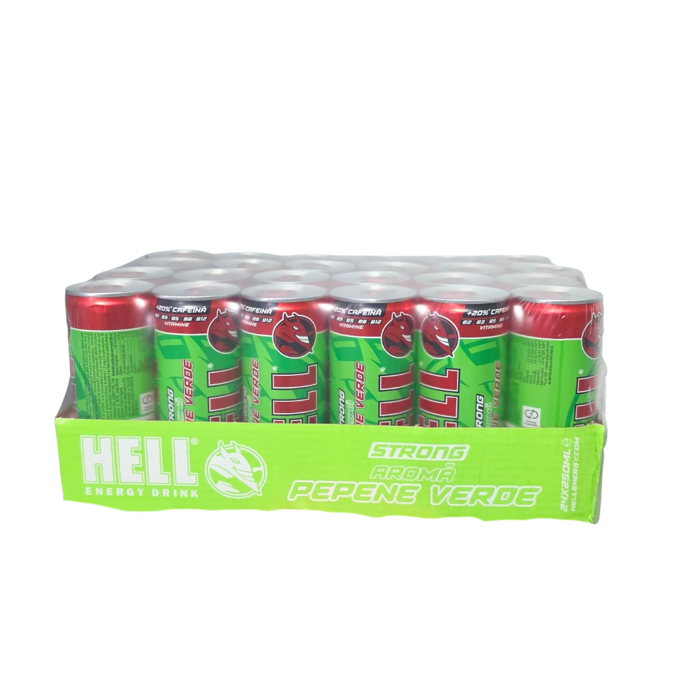 Bax de doze Hell energizant pepene verde 250ml