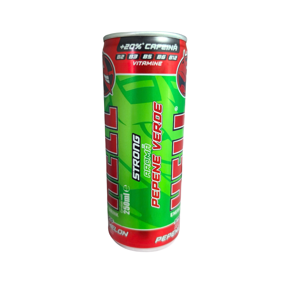 Eticheta dozei Hell băutură energizantă cu aromă de pepene verde 250ml