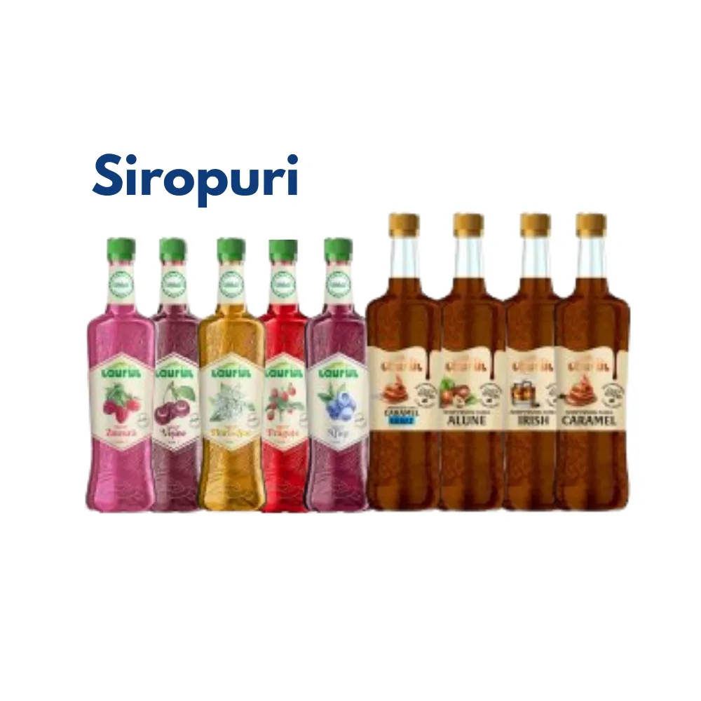 Siropuri Laurul pentru limonade, cafea, frappe și deserturi